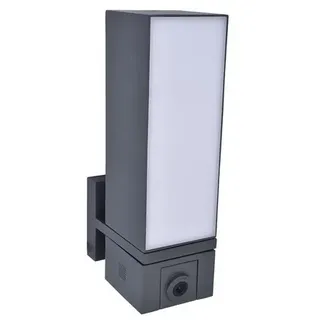 Lutec 5193812118 LED-Außenwandleuchte Cuba mit Bewegungsmelder 1x17,3W | 1000lm | 2700-6500K | IP44 - Kamera, grau