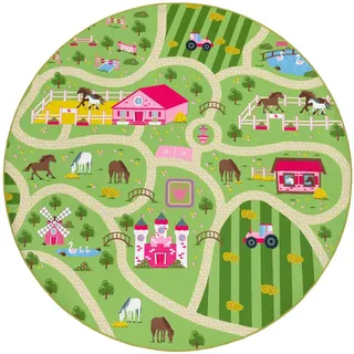 Paco Home Bino 560 Kinderteppich Ø 160 cm Grün