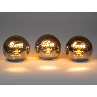 Formano LED Deko Set 3er Leuchtkugeln Silber 3 St.