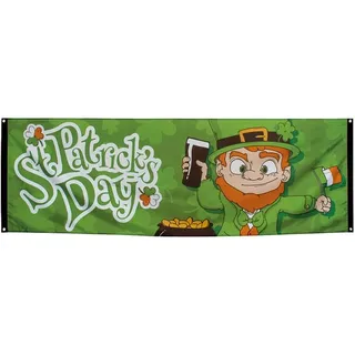 Boland - Banner St. Patrick's Day, 74 x 220 cm | Polyester Dekoration zum Aufhängen, Irland, Feiertag, Mottoparty, Fahne