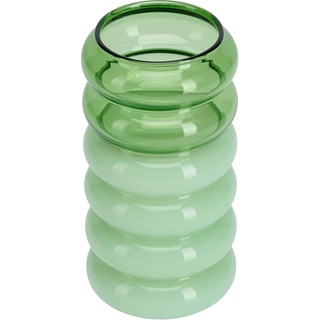 Design Letters - Bubble - 2 in 1 Vase & Kerzenhalter, H 13,5 cm, green / milky green