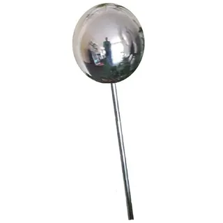 Jürgen Bocker - Gartenambiente Gartenstecker Rosenkugel Edelstahl poliert Stab 80 cm Gartenstecker Beetstecker Ø 15 cm
