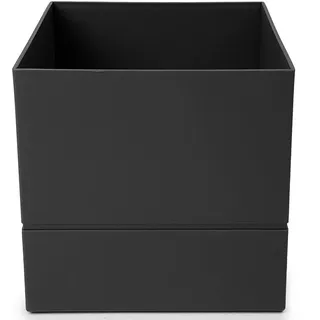 Ondis24 Pflanzkübel, Blumenkübel, Aquaduo 40cm, Blumentopf, 24 x 24 x 24 (H) cm/ 9L, Kunststoff (Anthrazit) mit integriertem Wasserspeicher