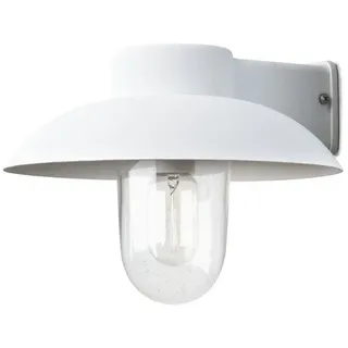 KONSTSMIDE LED Außen-Wandleuchte, LED wechselbar, Warmweiß, Außenleuchte Haus-wand, Fassadenbeleuchtung Landhaus-stil, Höhe 21cm weiß