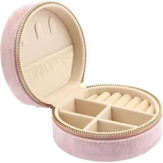 Reise-schmuckkästchen Aus Samt, Miniaturbox Für Ringe Und Ohrringe, Kompakte Aufbewahrung Für Damen