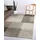 Moderner Kurzflor Teppich Flor geometrisches Muster Schlafzimmer Teppich Kariert Beige 160 x 220 cm
