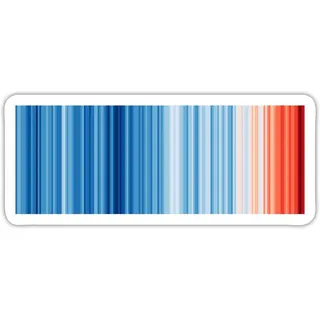 Klimastreifen Erderwärmung Illustration Sticker Aufkleber