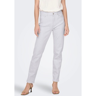 Ankle-Jeans ONLY "ONLEMILY STRETCH HW ST AK DNM CRO790NOOS" Gr. 27, Länge 30, weiß (white) Damen Jeans Ankle 7/8
