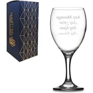 Famanu Weinglas personalisiert - Einzigartige Gravur für besondere Anlässe - 370 ml - Transparent