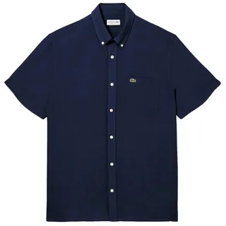 Lacoste Leinenhemd Lacoste Short Sleeve Linen Shirt blau 41