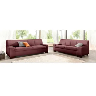 DOMO collection Polstergarnitur 3-2 Garnitur 2-Sitzer + 3-Sitzer Rot