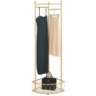 Cre Cra Kleiderständer Gold,Garderobenständer Stabil,Kleiderstange Metall,Eckgarderobe,Kleine kleiderstange,Kleidungsständer,kleiner Kleiderstander Modern,mini gaderobenstaender,jackenständer