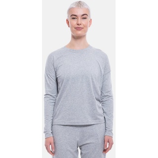 Mey Pyjamaoberteil Yona (1-tlg) Schlafanzug Oberteil - Langarm-Shirt mit Rundhals-Ausschnitt grau XS