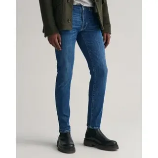 Gant für Herren. 1000264 Jeans Extra Slim Fit Active Recover blau (44/34), Lässig, Baumwolle, Denim