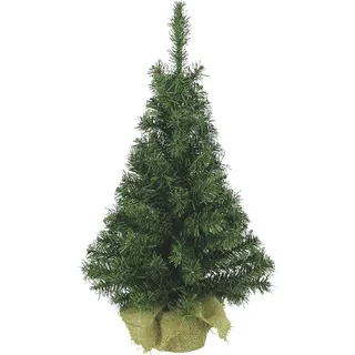 OEM Mini Weihnachtsbaum im Jute Sack Grün 75 cm