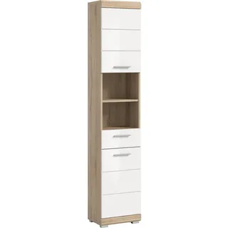 xonox.home Lambada Hochschrank 37 x 191 cm Weiß/Sonoma