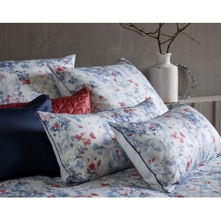 Curt Bauer Bademantel Mako-Satin Esther frosty blue, Baumwolle, Bademantel Damen und Herren Morgenmantel Frottee