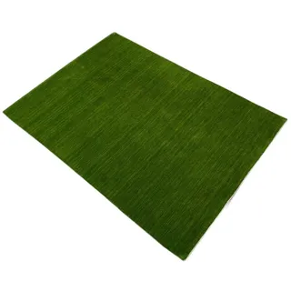 Wawa Teppich Orientteppich Grün Gabbeh Teppich Uni 100% Wolle Orientteppich Handgewebt AN1 grün 200 cm x 300 cm