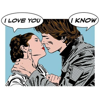 Komar Star Wars Poster Comic Quote Leia Han  (Star Wars, B x H: 70 x 50 cm)