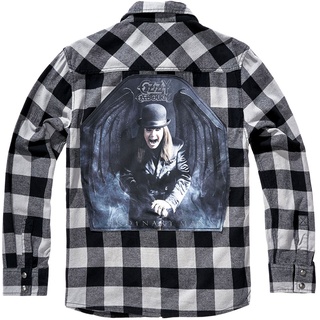 Brandit Ozzy Checkshirt, Hemd - Schwarz/Hellgrau - XL
