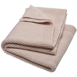 Bio Babydecke Bio-Baumwolle Strick Qualität 100% Bio-Baumwolle (kbA) GOTS zertifiziert, Perlrosa, 80 x 95 cm