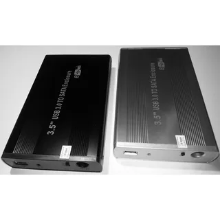 3,5"  (8,9cm)  USB 3.0 HighSpeed  externes SATA Festplatten Gehäuse in silber