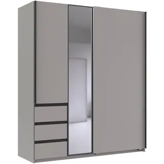 Z2 Schwebetürenschrank Stade 168 x 198 x 63 cm Sahara/Grau