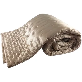 Jasmine Silk Maulbeerseide Seide Bettüberwurf Taupe King/Superking 270x270cm