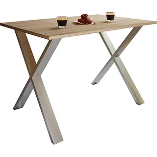 VCM Xona 140 x 76 x 80 cm braun/silber