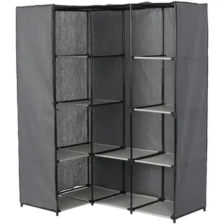 Hti-Living Eckschrank Lena 129 x 169 x 0 cm Grau/Silber