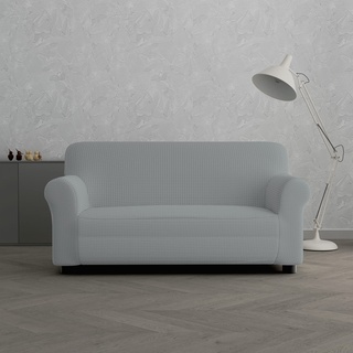 Italian Bed Linen “ Iris” elastische Couchüberzüge, Textil, Hellgrau, 2 Plätze