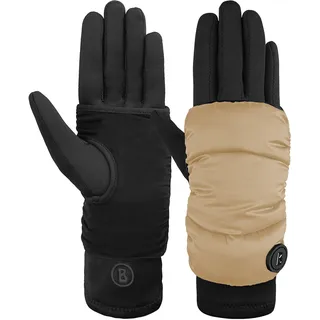 Skihandschuhe BOGNER "Touch" Gr. S, beige (beige, schwarz) Damen Handschuhe Sporthandschuhe kompatibel für Touchscreens