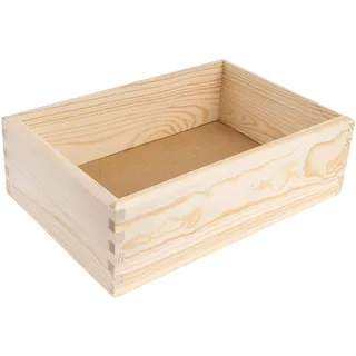 Creative Deco Aufbewahrungsbox Holzkiste 30 x 20 x 9 cm 1-tlg. Braun