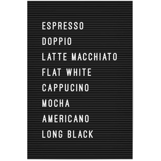 artboxONE Poster 60x40 cm Typografie Letterboard Kaffee hochwertiger Design Kunstdruck - Bild Board Board Coffee