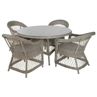 Brafab Kamomill Gartenmöbel Set 2, Geflecht beige, 5-teilig