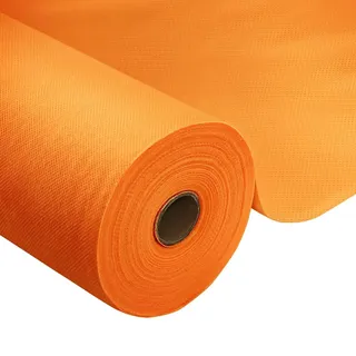 HiBeauty PRO Tischdeckenrolle Einweg, Orange, 0.5x25m, Tischdecke | Einweg Vlies Stoffähnlich, ideal für Jede Party, Hochzeit, Geburtstagsfeier, Taufe, Gastronomie, Größe und Farbe nach Wahl