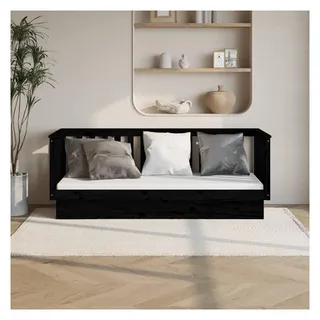vidaXL Tagesbett Schwarz 90x190 cm Massivholz Kiefer