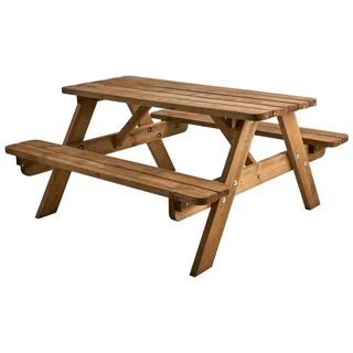 Brafab Gartentisch Kinder-Picknicktisch Resmo aus Kiefernholz, Braun, Kinder-Picknick-Set braun