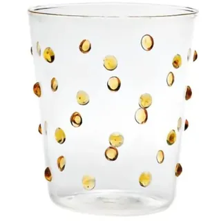 Zafferano Party Gläser Set aus Borosilikatglas im Polka Dot Design (Gold)