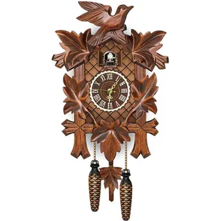 Skandinavische Vintage-wanduhr Mit Kuckucksfunktion, Dekorative Pendeluhr Aus Holz Für Das Wohnzimmer, Chronograph, Wecker, Mdf, 25 X 10 X 46 Cm