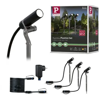 Paulmann Außenleuchte Aluminium 22,3 cm schwenkbar 3er Set anthrazit