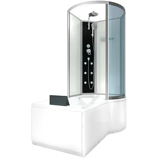 AcquaVapore Kombination Badewanne Dusche K50-L00-EC Duschtempel 170x100 cm