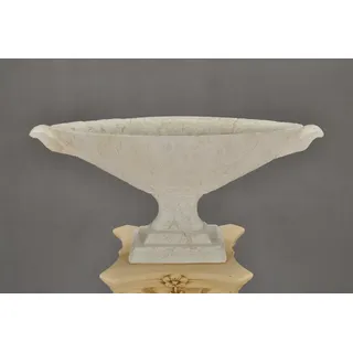 JVmoebel Dekovase Schale Design XXL Obst Schale Dekoration Tisch Vase Klassischer Marmor, Made in Europa beige