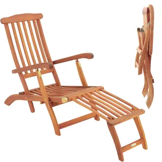 CASARIA Queen Mary Sonnenliege 169 x 54 x 95 cm braun klappbar