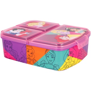 Stor PRINCESAS Disney |Brotdose mit 3 Fächern für Kinder - Kinder-Lunchbox - Snackbox - Dekorierte Lunchbox, Estándar