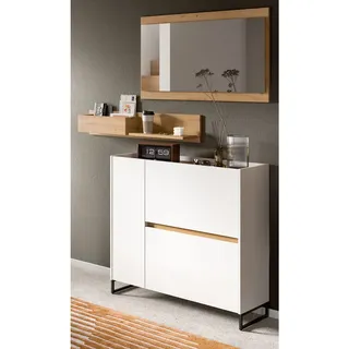 Inn.Furn Garderobe-Set weiß und Artisan Eiche, Garderobe 3-teilig, 140 cm, Soft-Close | Gr.: onesize