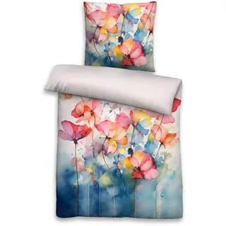 Bettwäsche TENCEL taubenblau (BL 135x200 cm) - blau - BL 135x200 cm