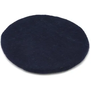 feelz Sitzkissen rund Filz Verschiedene blau-töne 100% Wolle 35 cm Höhe 2-3 cm Handarbeit (Nachtblau)