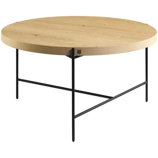 Musterring Couchtisch Justb!, Anthrazit, Eiche, Holz, Metall, Wildeiche, furniert, rund, 83x43x83 cm, Goldenes M, Made in Germany, Dgm, DGM-Emissionslabel, Wohnzimmer, Wohnzimmertische, Couchtische, Couchtische Metall