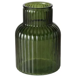 BOLTZE GRUPPE GmbH Dekovase Vase aus Glas RELEA, grün, geriffeltes Glas, 20 cm (einzeln) grün